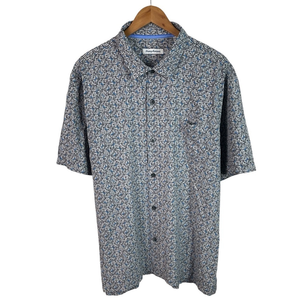 BF944 Men’s Tommy Bahama 100% SILK Casual Beach Button Down Shirt XXL